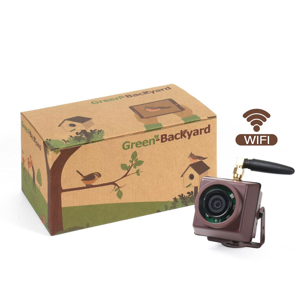 WiFi Bird Box Camera (Alexa/Google Home-Compatible) - Green Backyard